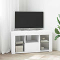 Eck-LED-TV-Schrank Weiß 100 x 40 x 50 cm Holzwerkstoff