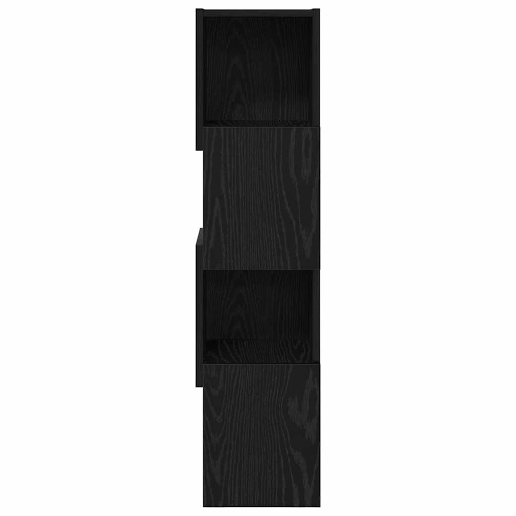 Eckschrank Schwarz Eichen-Optik 25,5x25x102cm Holzwerkstoff
