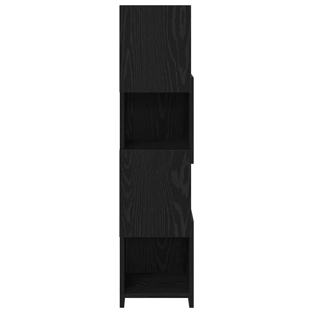 Eckschrank Schwarz Eichen-Optik 25,5x25x102cm Holzwerkstoff