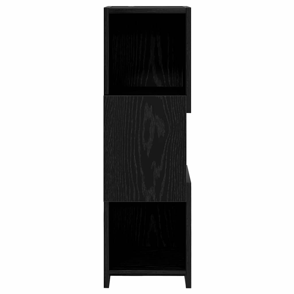 Eckschrank Schwarz Eichen-Optik 25,5x25x80cm Holzwerkstoff