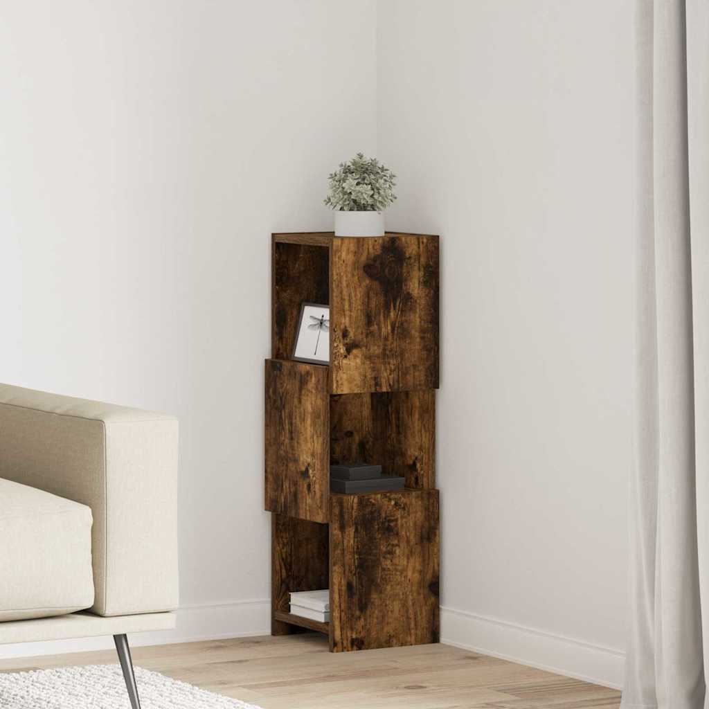 Eckschrank Geräucherte Eiche 25,5x25x80cm Holzwerkstoff