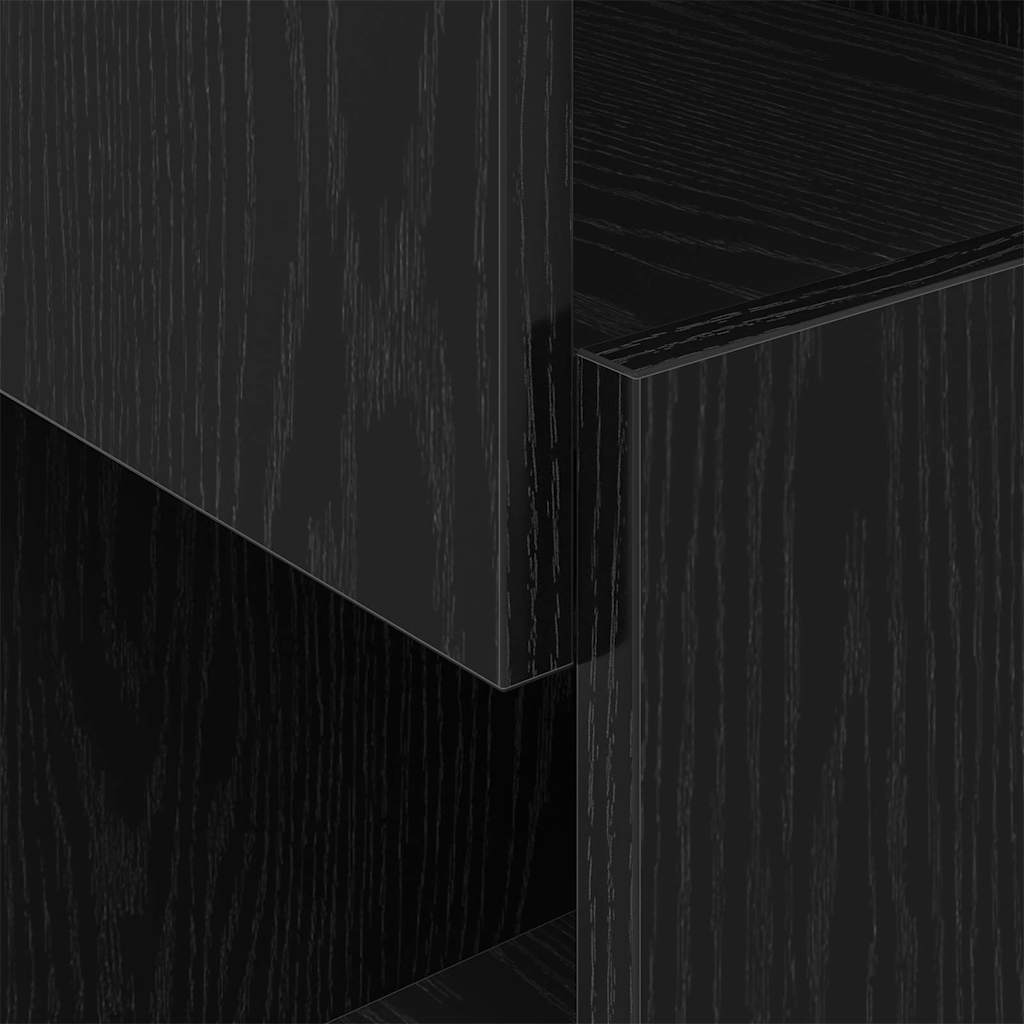 Eckschrank Schwarz Eichen-Optik 25,5x25x55cm Holzwerkstoff
