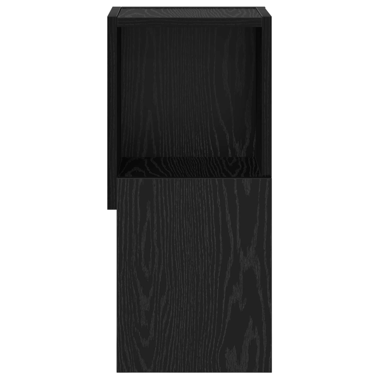 Eckschrank Schwarz Eichen-Optik 25,5x25x55cm Holzwerkstoff