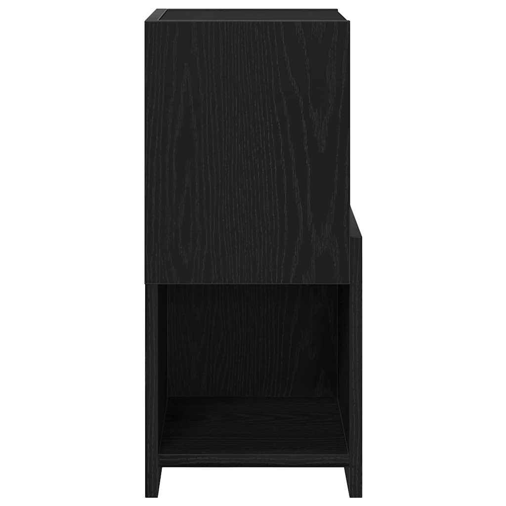 Eckschrank Schwarz Eichen-Optik 25,5x25x55cm Holzwerkstoff