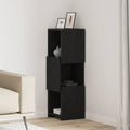 Eckschrank Schwarz Eichen-Optik 30,5x30x95cm Holzwerkstoff