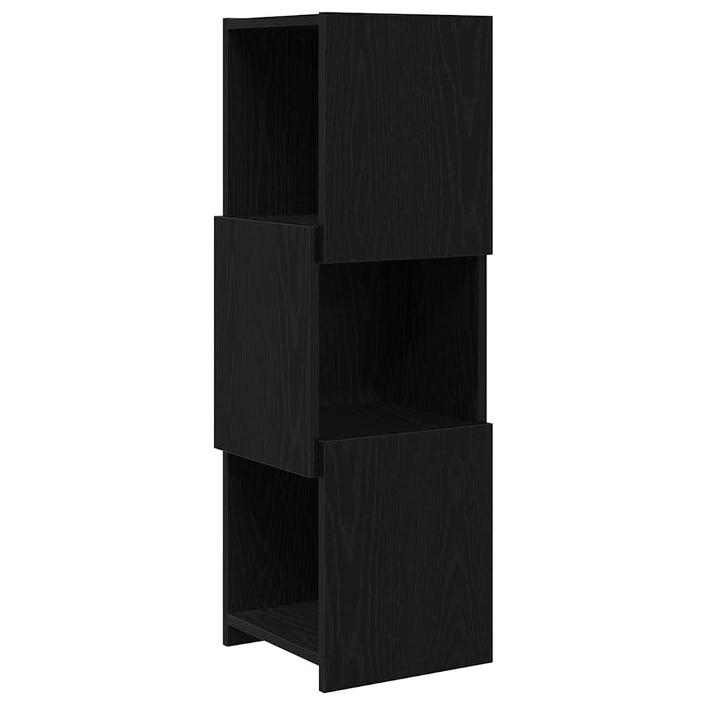 Eckschrank Schwarz Eichen-Optik 30,5x30x95cm Holzwerkstoff
