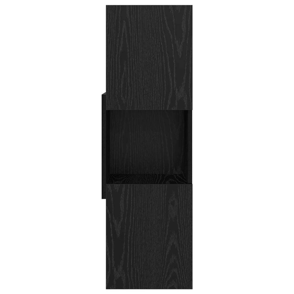 Eckschrank Schwarz Eichen-Optik 30,5x30x95cm Holzwerkstoff