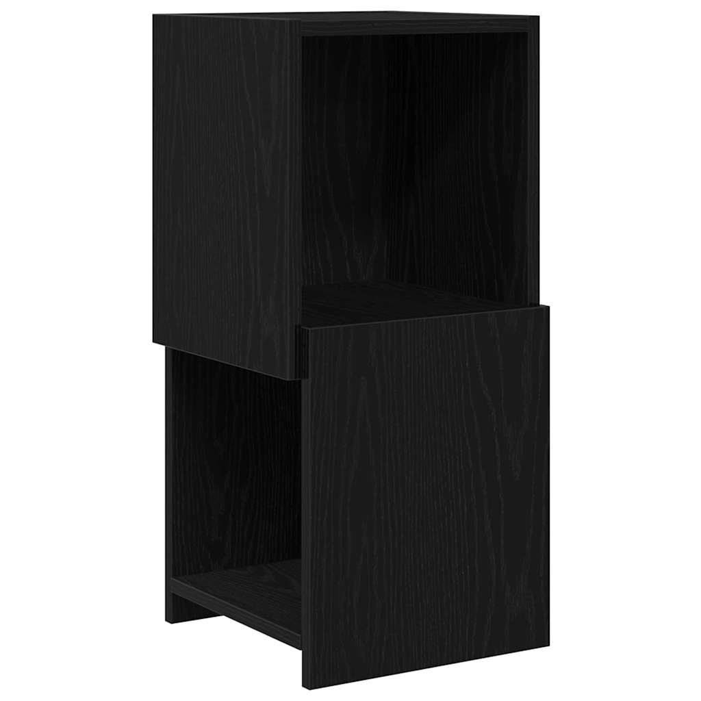 Eckschrank Schwarz Eichen-Optik 30,5x30x65cm Holzwerkstoff