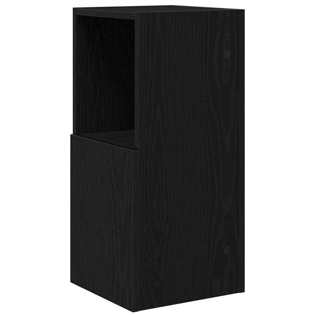 Eckschrank Schwarz Eichen-Optik 30,5x30x65cm Holzwerkstoff