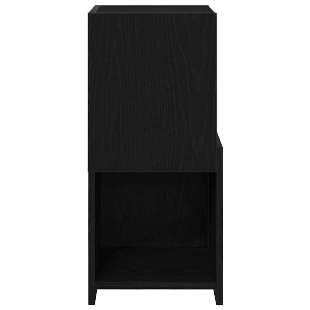 Eckschrank Schwarz Eichen-Optik 30,5x30x65cm Holzwerkstoff
