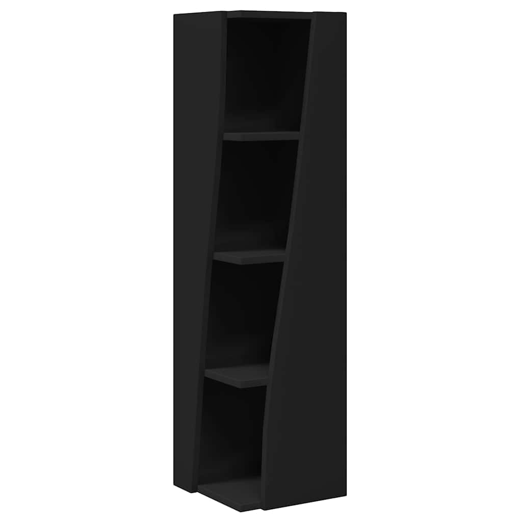 Eckschrank Schwarz 27,5x27x102cm Holzwerkstoff