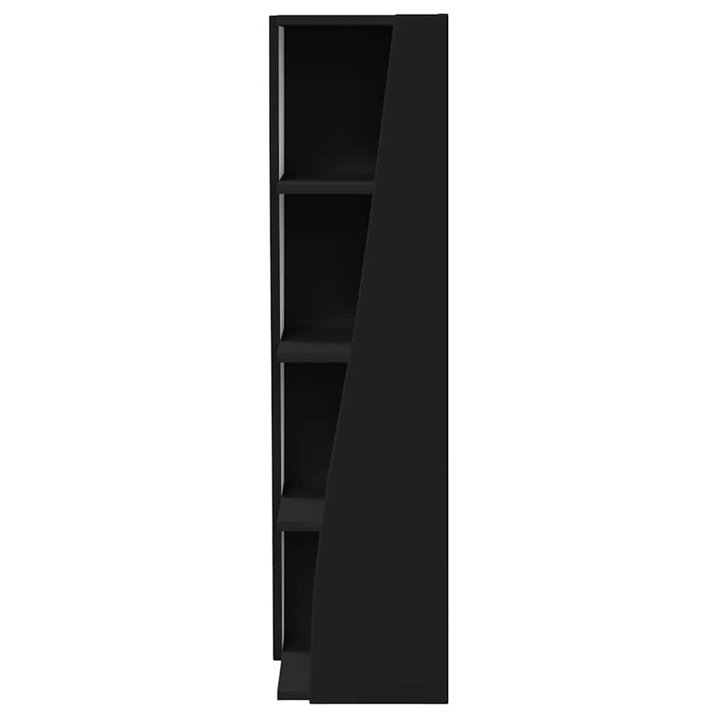 Eckschrank Schwarz 27,5x27x102cm Holzwerkstoff