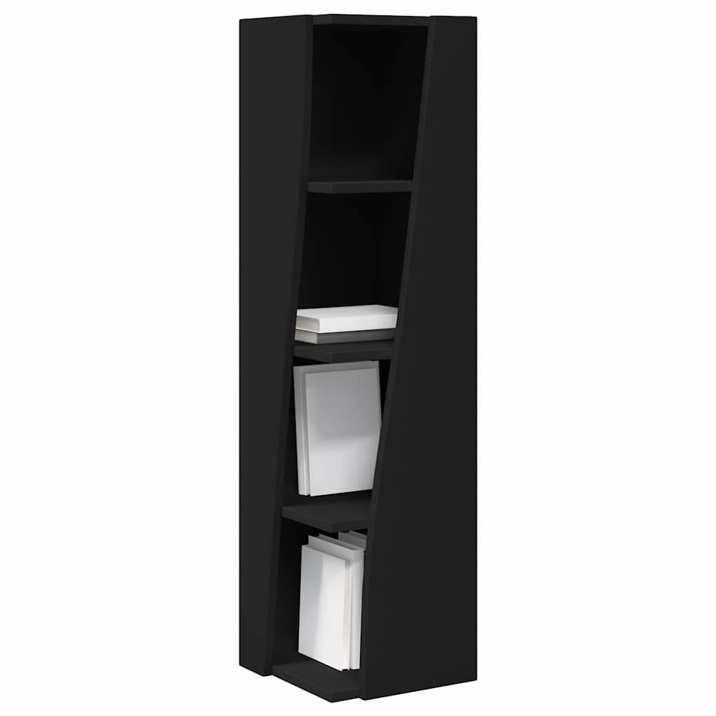 Eckschrank Schwarz 27,5x27x102cm Holzwerkstoff