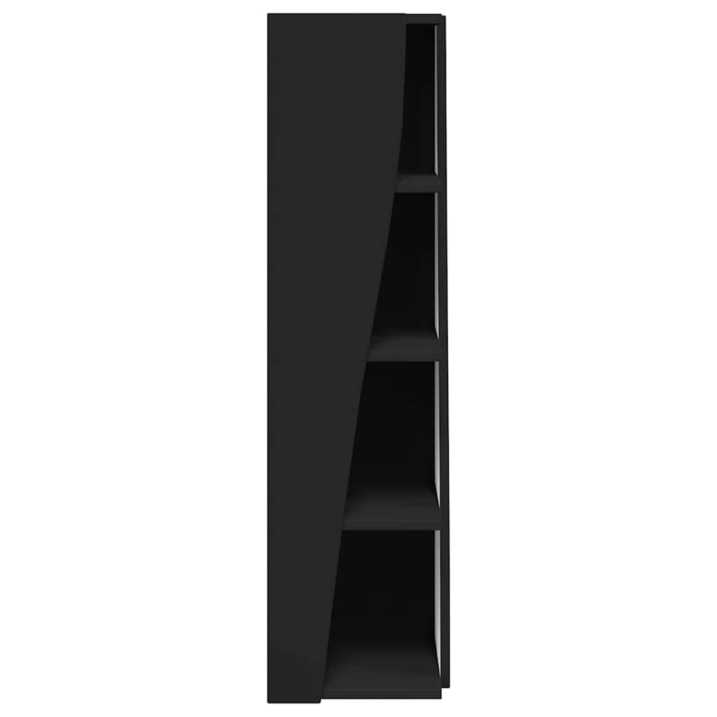 Eckschrank Schwarz 27,5x27x102cm Holzwerkstoff