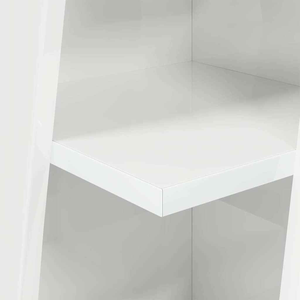 Eckschrank Hochglanz Weiß 27,5x27x102cm Holzwerkstoff