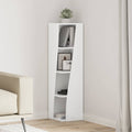Eckschrank Hochglanz Weiß 27,5x27x102cm Holzwerkstoff