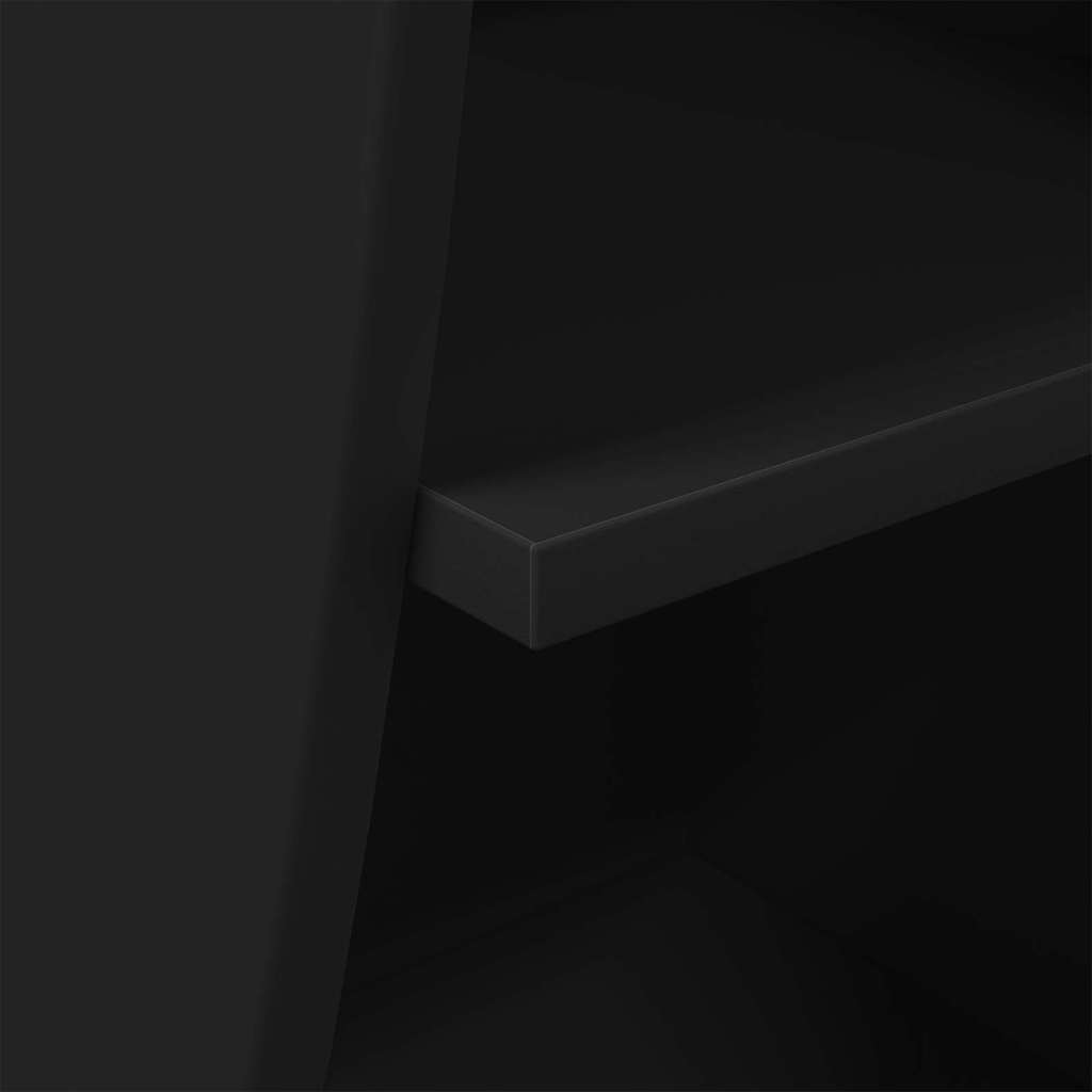 Eckschrank Schwarz 32x32x102cm Holzwerkstoff