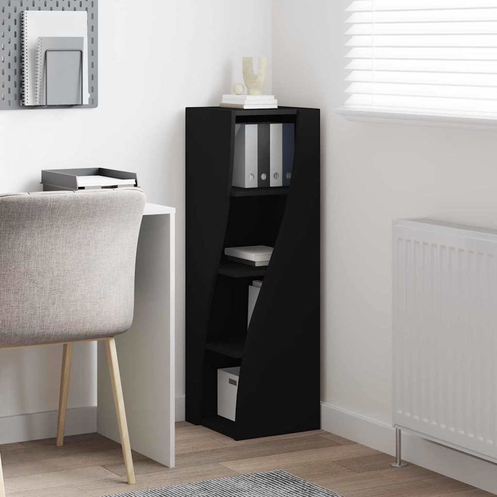 Eckschrank Schwarz 32x32x102cm Holzwerkstoff