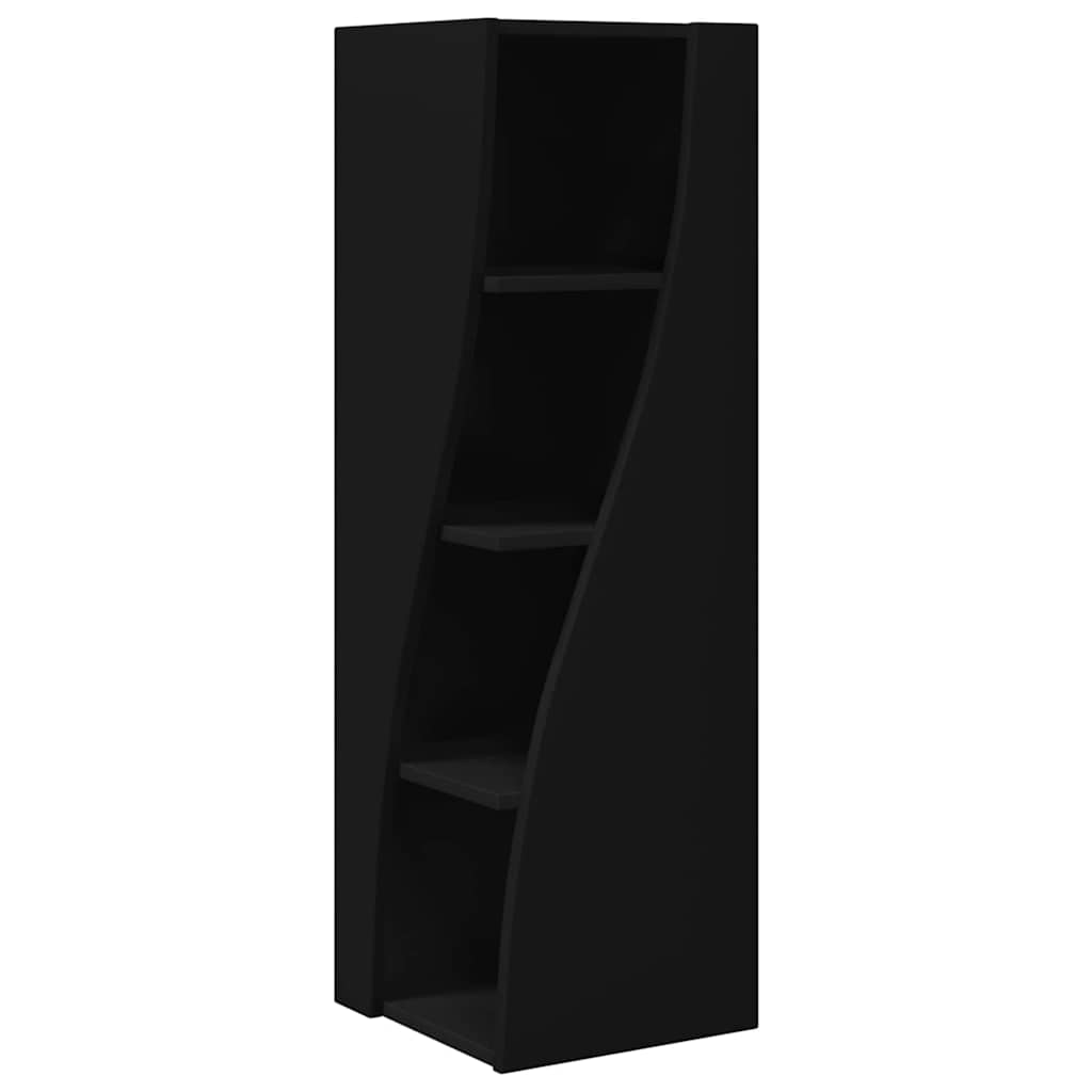 Eckschrank Schwarz 32x32x102cm Holzwerkstoff
