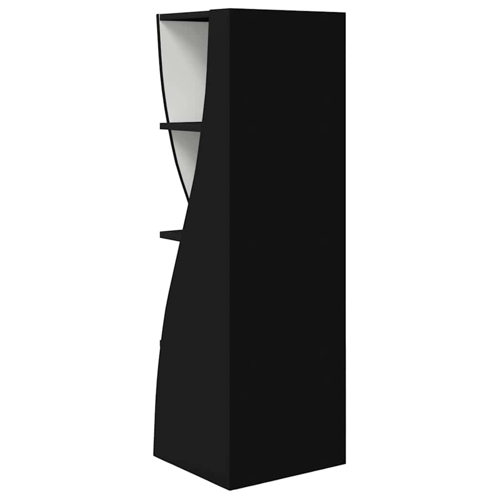 Eckschrank Schwarz 32x32x102cm Holzwerkstoff