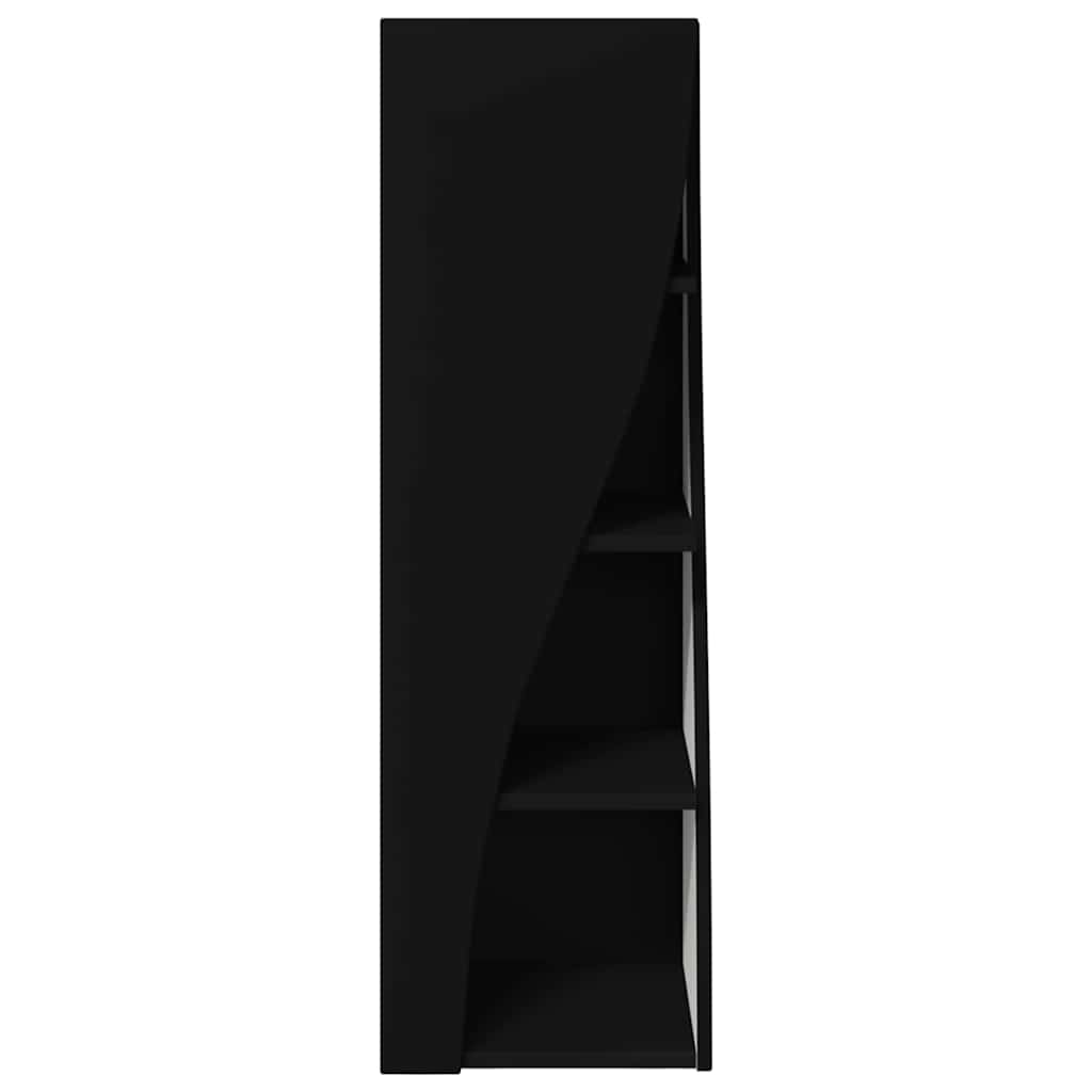 Eckschrank Schwarz 32x32x102cm Holzwerkstoff