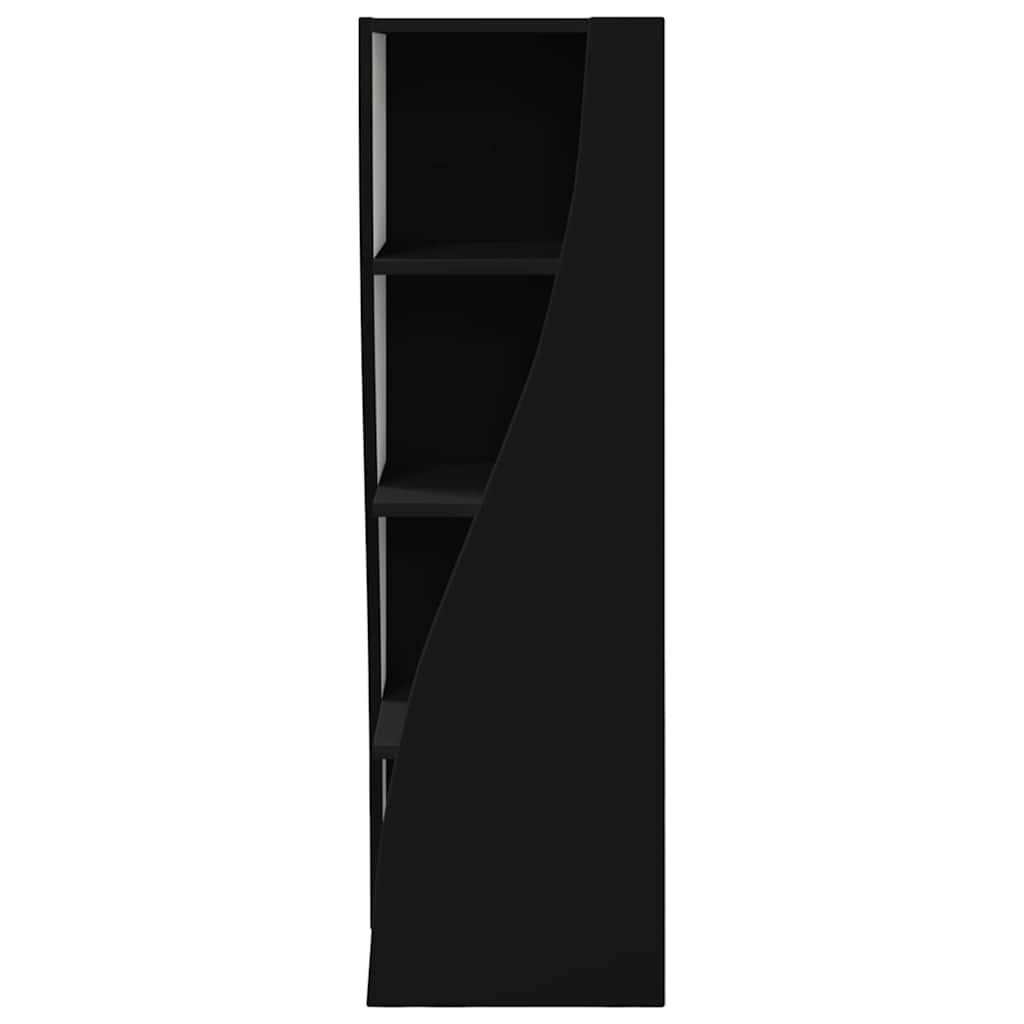 Eckschrank Schwarz 32x32x102cm Holzwerkstoff