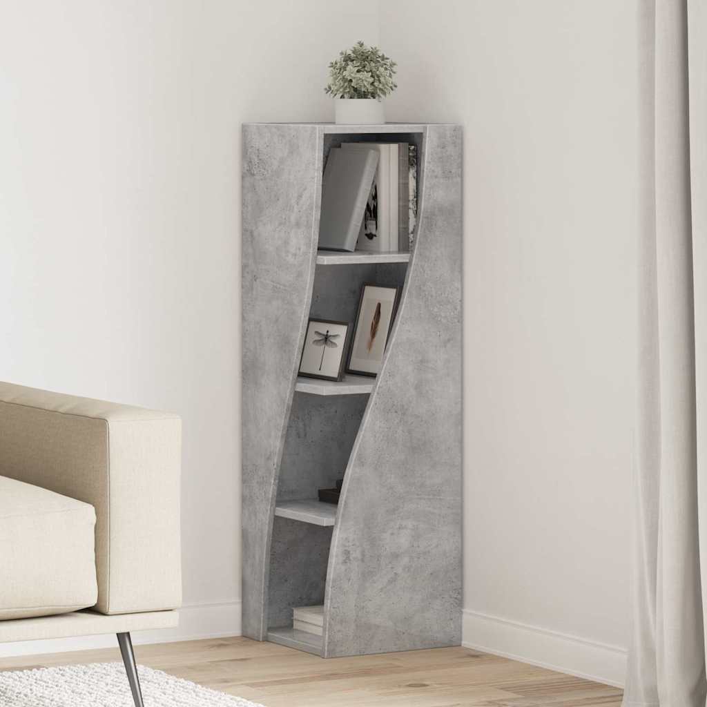 Eckschrank Beton Grau 32x32x102cm Holzwerkstoff