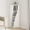 Eckschrank Hochglanz Weiß 32x32x102cm Holzwerkstoff