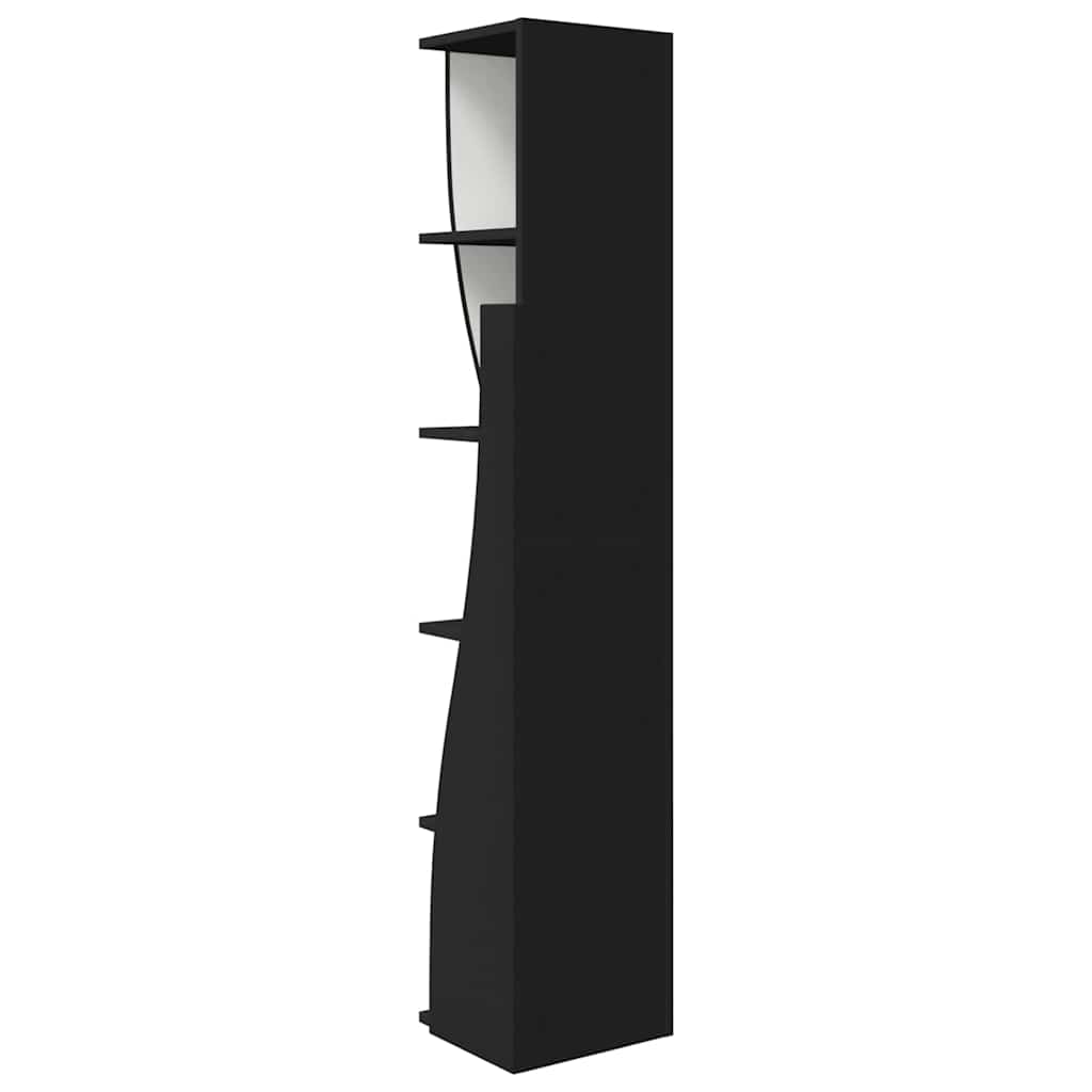 Eckschrank Schwarz 27,5x27x140cm Holzwerkstoff