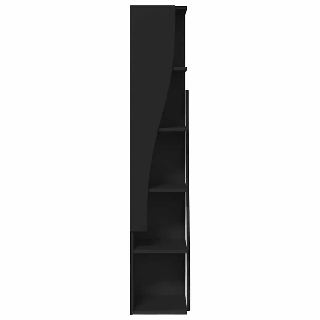 Eckschrank Schwarz 27,5x27x140cm Holzwerkstoff