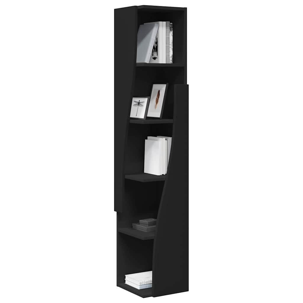 Eckschrank Schwarz 27,5x27x140cm Holzwerkstoff