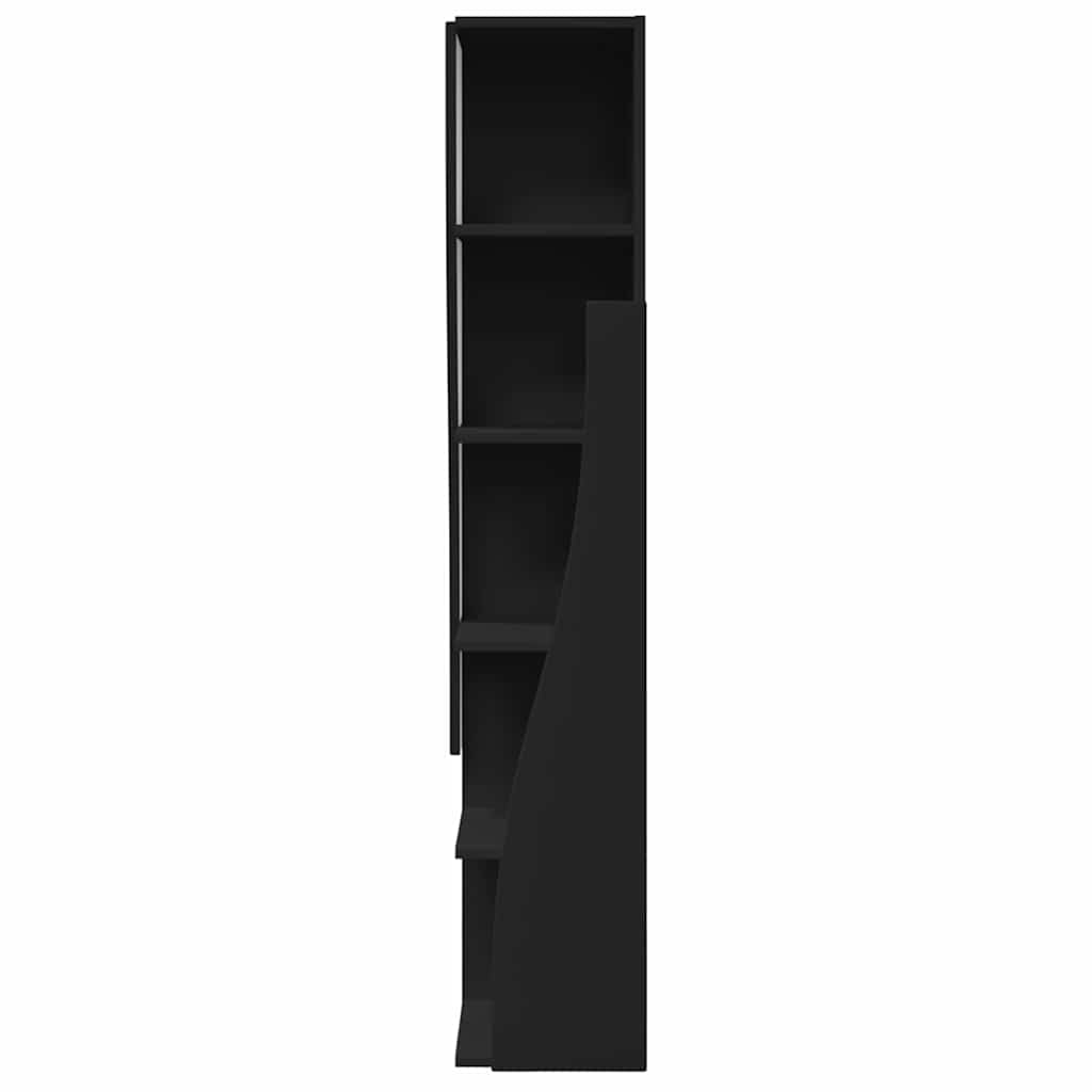 Eckschrank Schwarz 27,5x27x140cm Holzwerkstoff