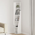 Eckschrank Hochglanz Weiß 27,5x27x140cm Holzwerkstoff
