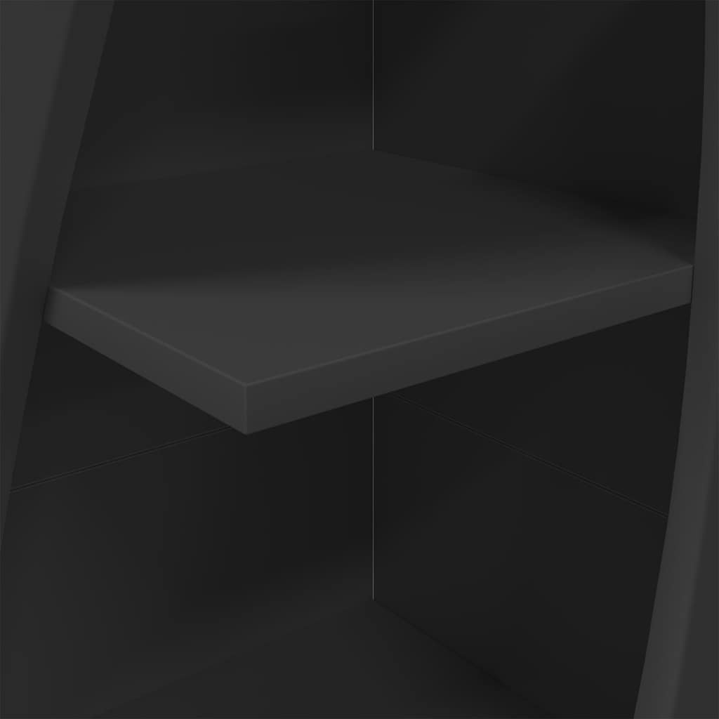 Eckschrank Schwarz 32x32x140cm Holzwerkstoff