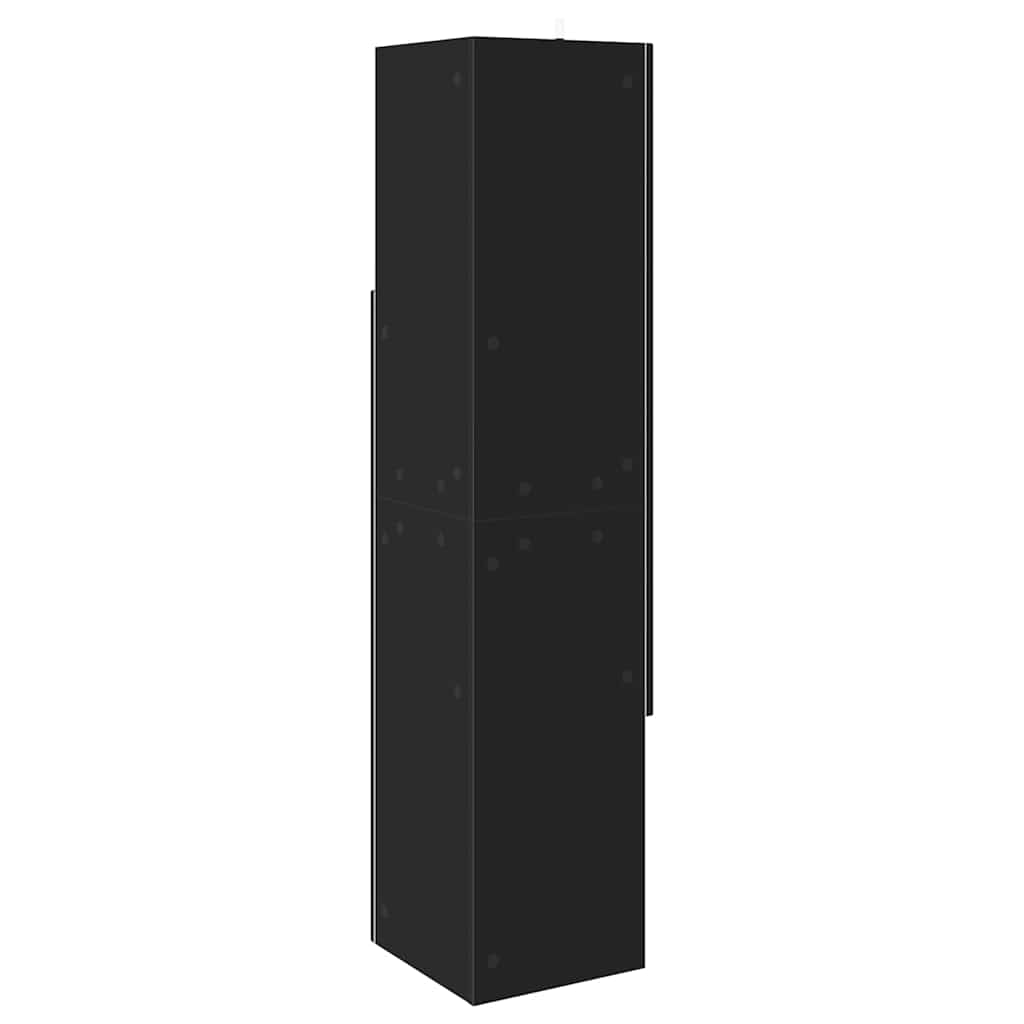 Eckschrank Schwarz 32x32x140cm Holzwerkstoff