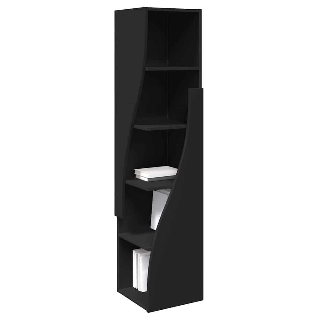 Eckschrank Schwarz 32x32x140cm Holzwerkstoff