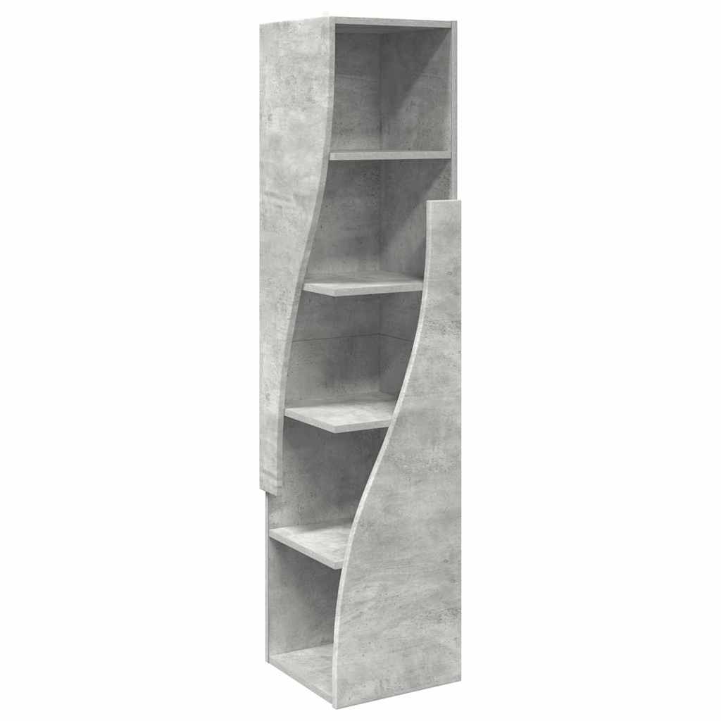 Eckschrank Beton Grau 32x32x140cm Holzwerkstoff