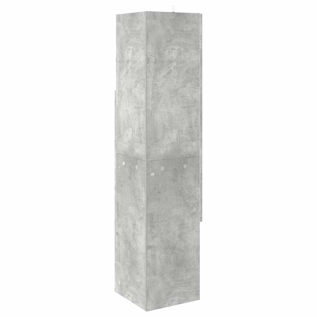 Eckschrank Beton Grau 32x32x140cm Holzwerkstoff