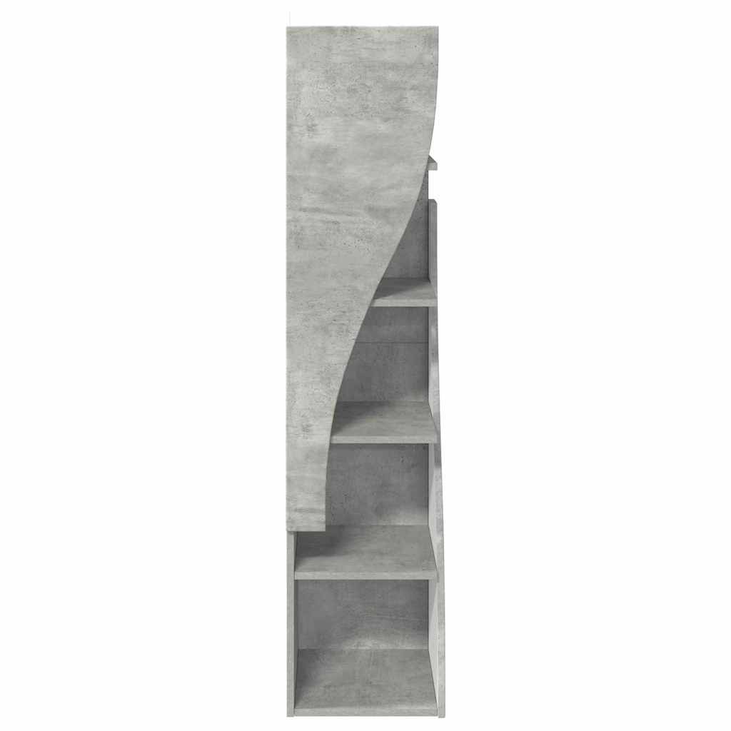 Eckschrank Beton Grau 32x32x140cm Holzwerkstoff