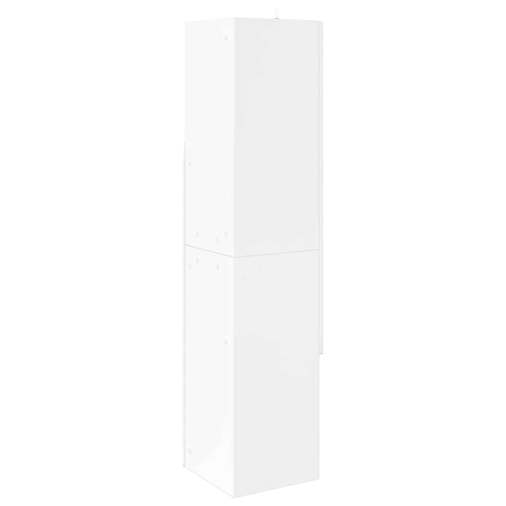 Eckschrank Hochglanz Weiß 32x32x140cm Holzwerkstoff