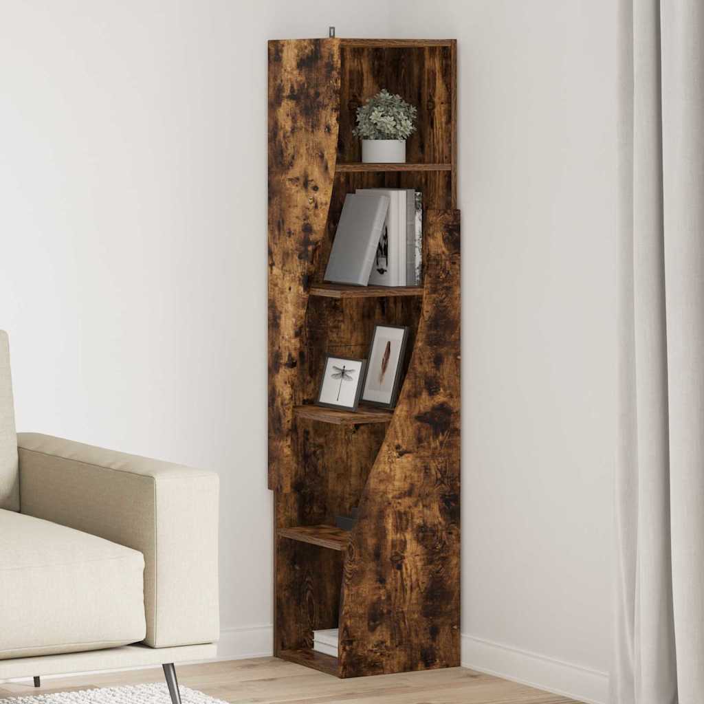 Eckschrank Geräucherte Eiche 32x32x140cm Holzwerkstoff