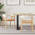 Esszimmerstühle 2 pcs Natur 54 x 57 x 73 cm Massives Gummiholz