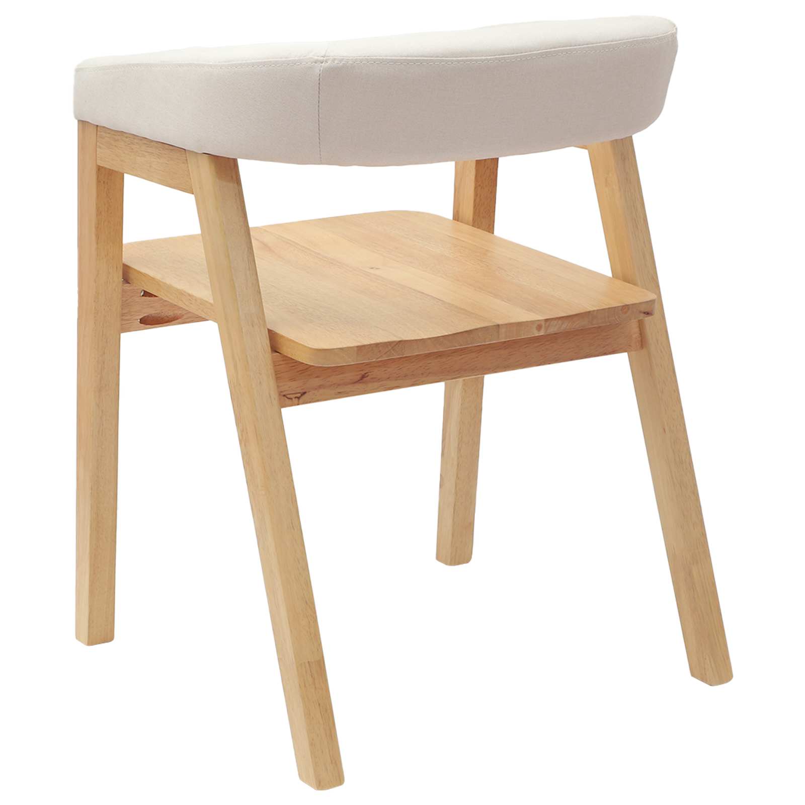 Esszimmerstühle 2 pcs Natur 54 x 57 x 73 cm Massives Gummiholz