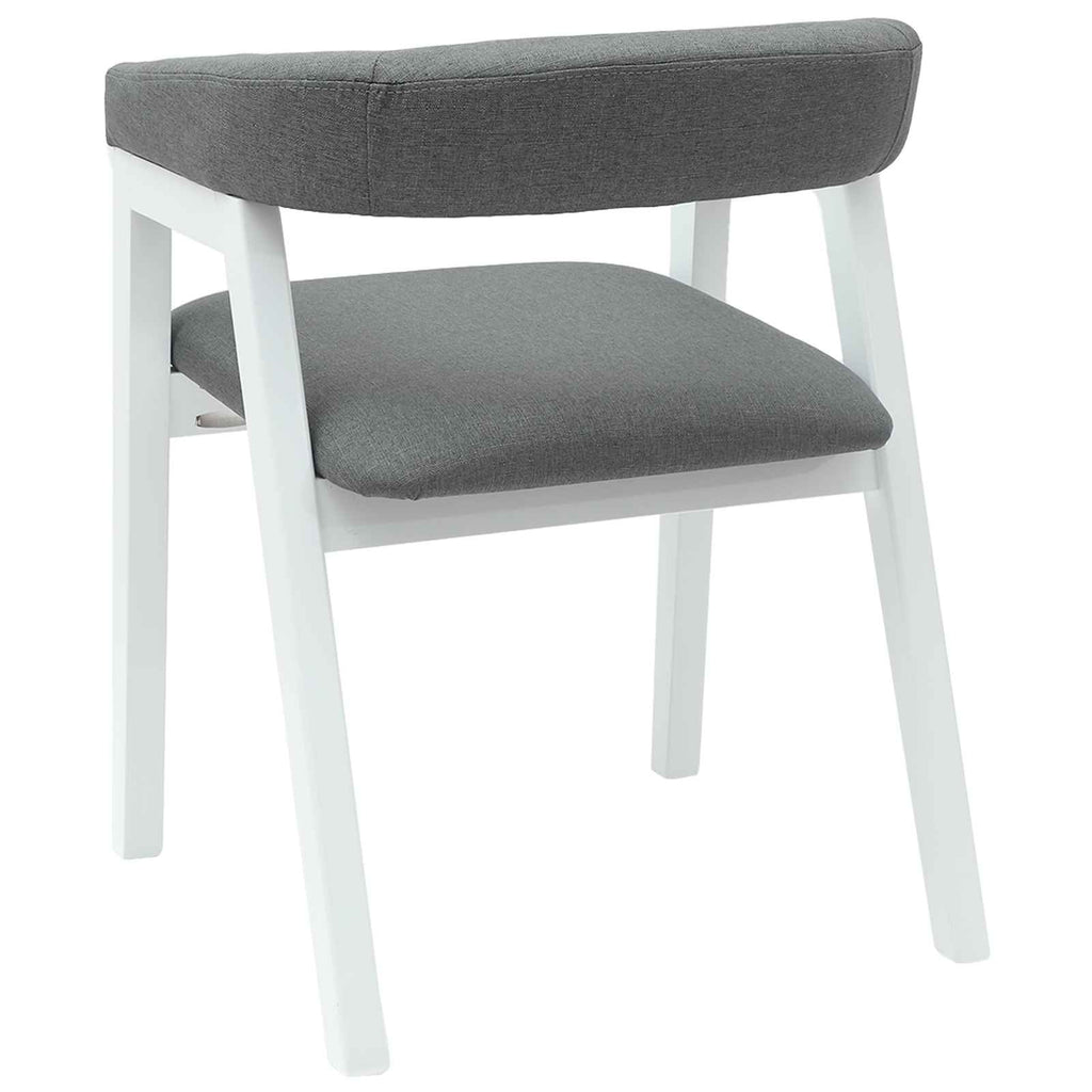 Esszimmerstühle 2 pcs Weiß 54 x 57 x 73 cm Massives Gummiholz