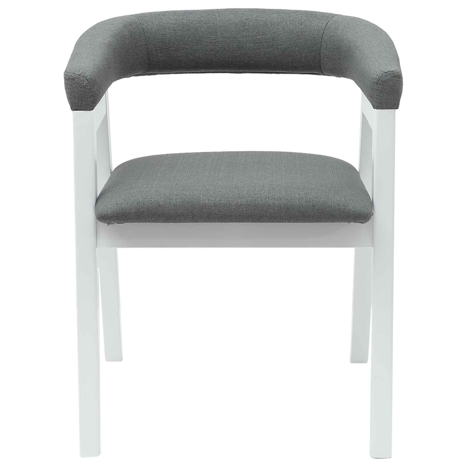 Esszimmerstühle 2 pcs Weiß 54 x 57 x 73 cm Massives Gummiholz