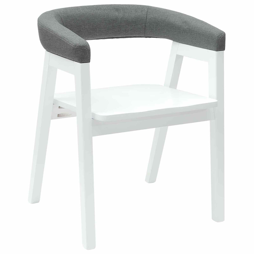 Esszimmerstühle 2 pcs Weiß 54 x 57 x 73 cm Massives Gummiholz