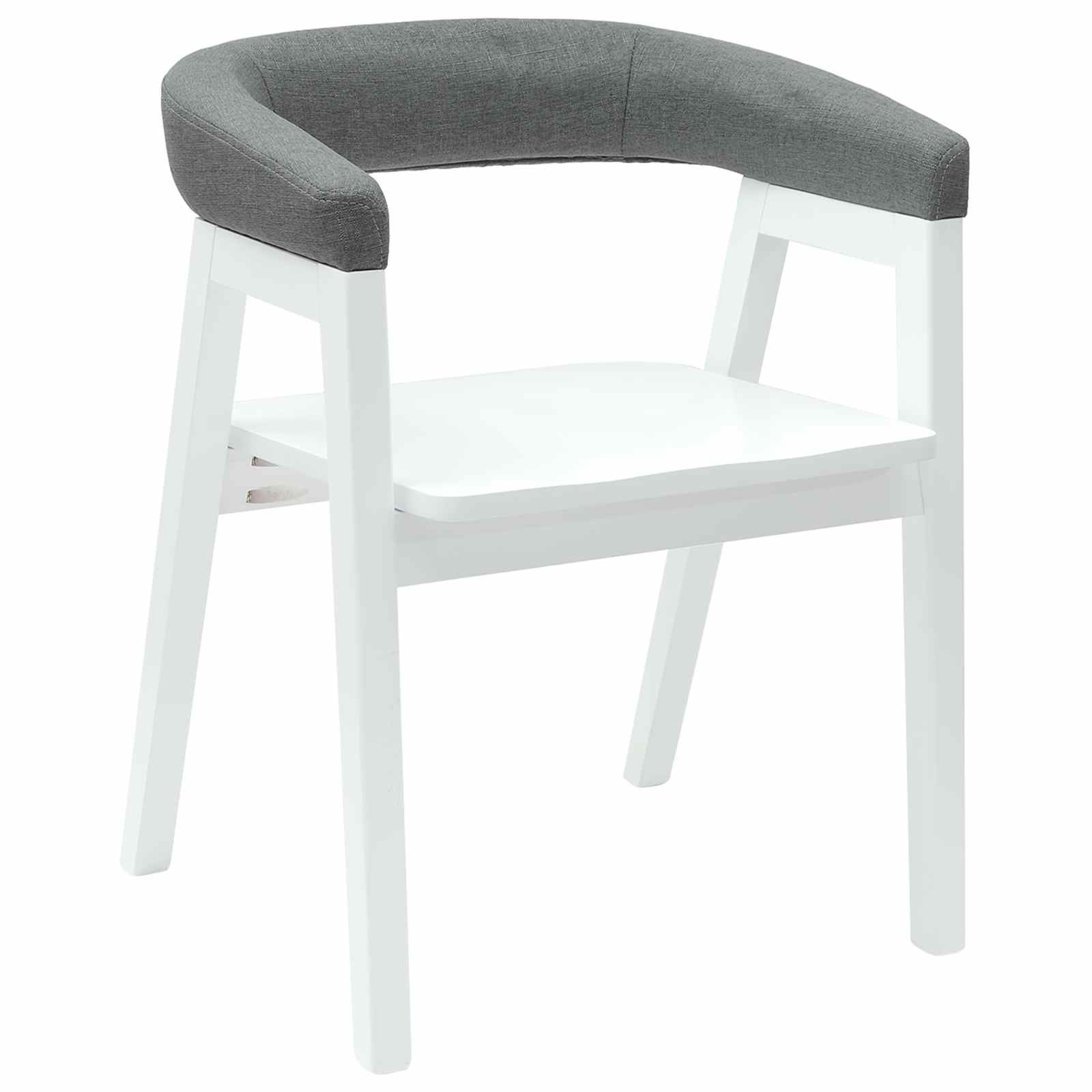 Esszimmerstühle 2 pcs Weiß 54 x 57 x 73 cm Massives Gummiholz