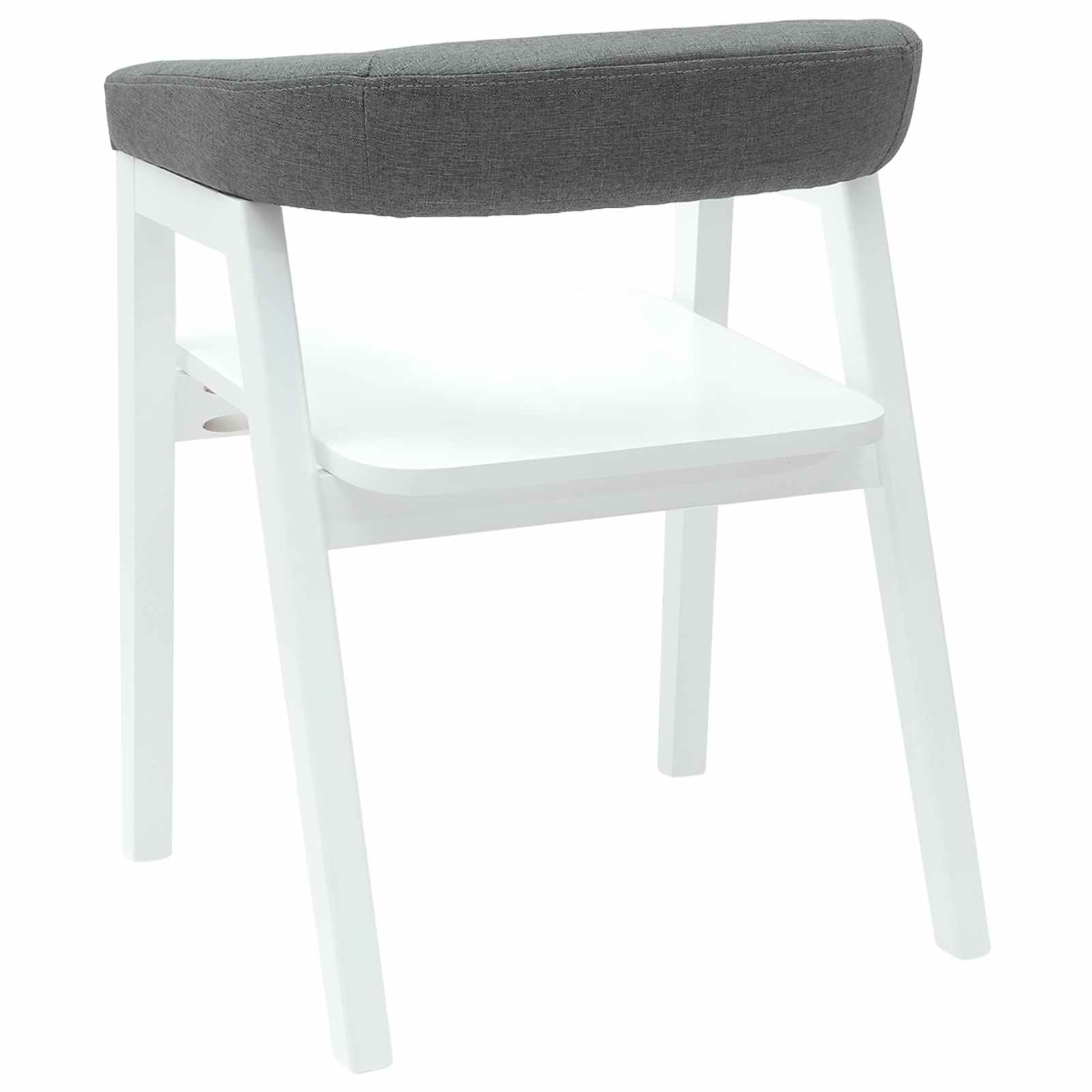 Esszimmerstühle 2 pcs Weiß 54 x 57 x 73 cm Massives Gummiholz