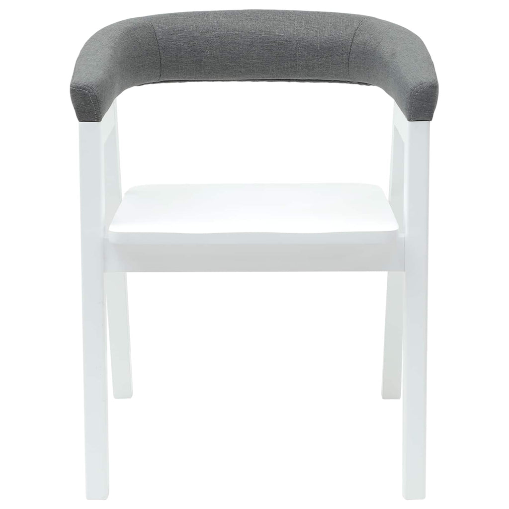 Esszimmerstühle 2 pcs Weiß 54 x 57 x 73 cm Massives Gummiholz