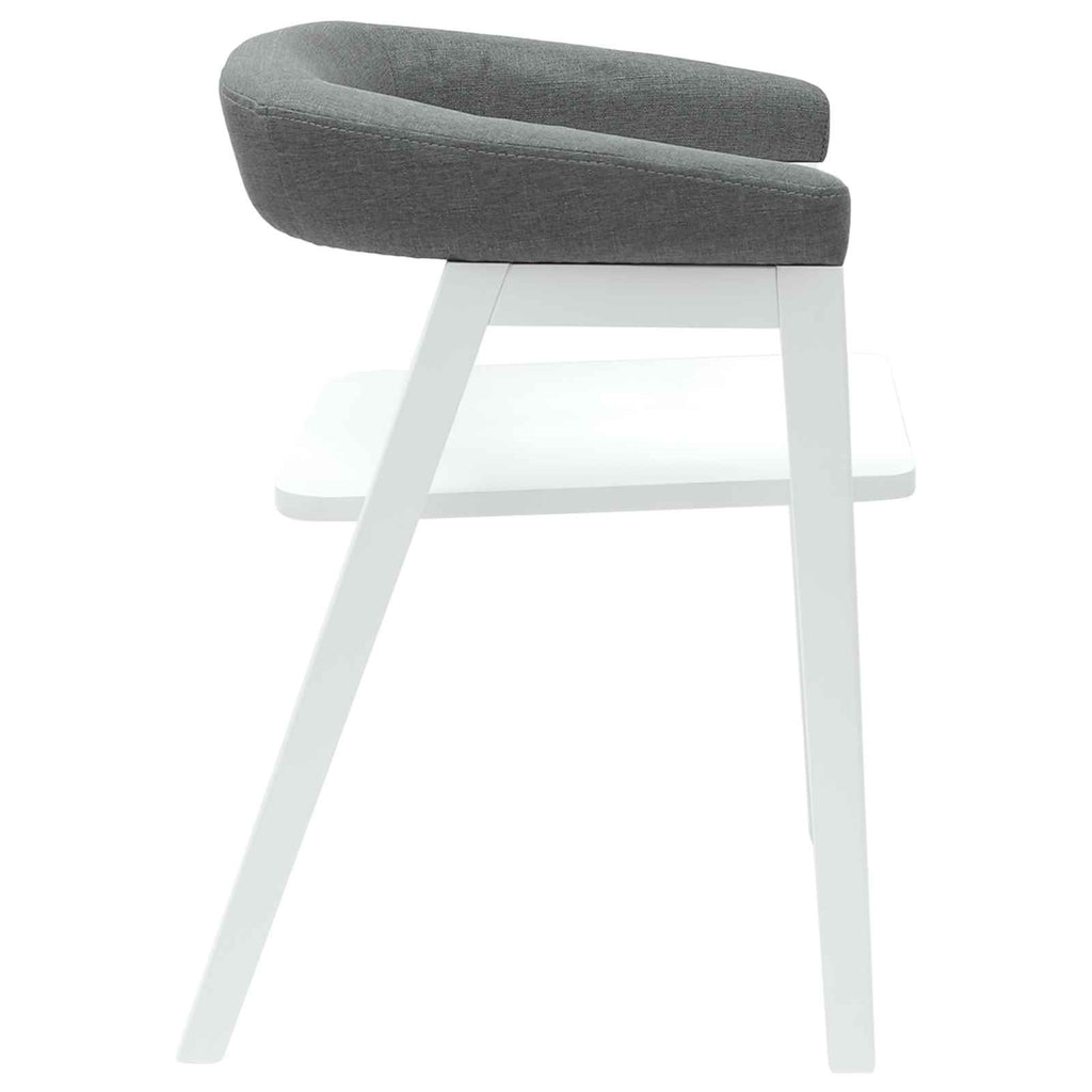 Esszimmerstühle 2 pcs Weiß 54 x 57 x 73 cm Massives Gummiholz